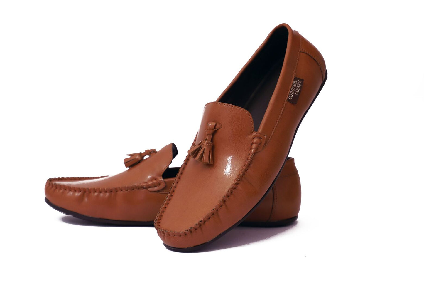 Tussled Moccasins for Men  Tan