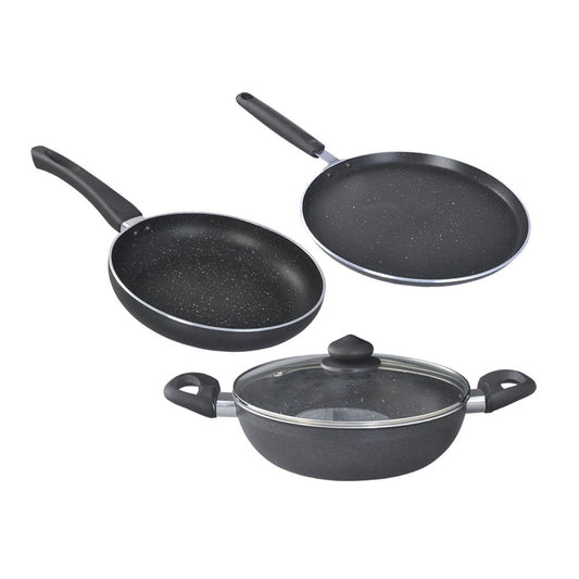 Prestige Omega Deluxe Induction Base Non-Stick Kitchen Set 3-Pieces