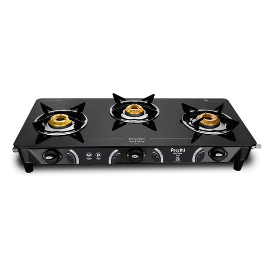 Preethi Zeal 3 Burner Glass Top Gas Stove