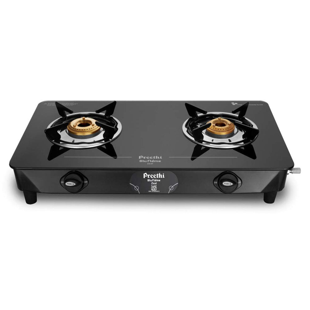 Preethi Zeal Glass Top 2 Burner Gas Stove - GTS123