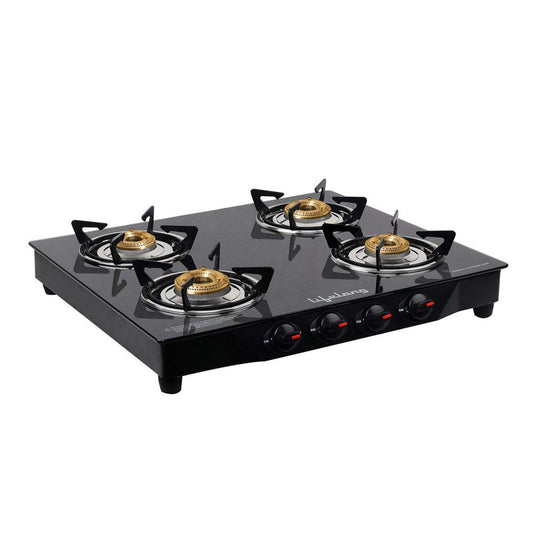 Lifelong LLGS27 4 Burner Glass Top Gas Stove