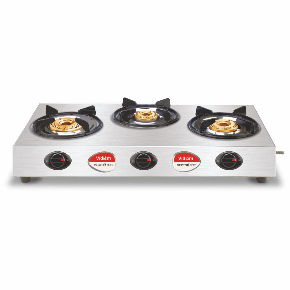 Vidiem Vector Nero 3B Stainless Steel Gas Stove