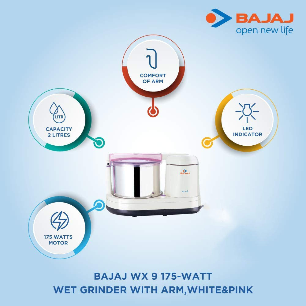 BAJAJ WX9 WET GRINDER WITH ARM