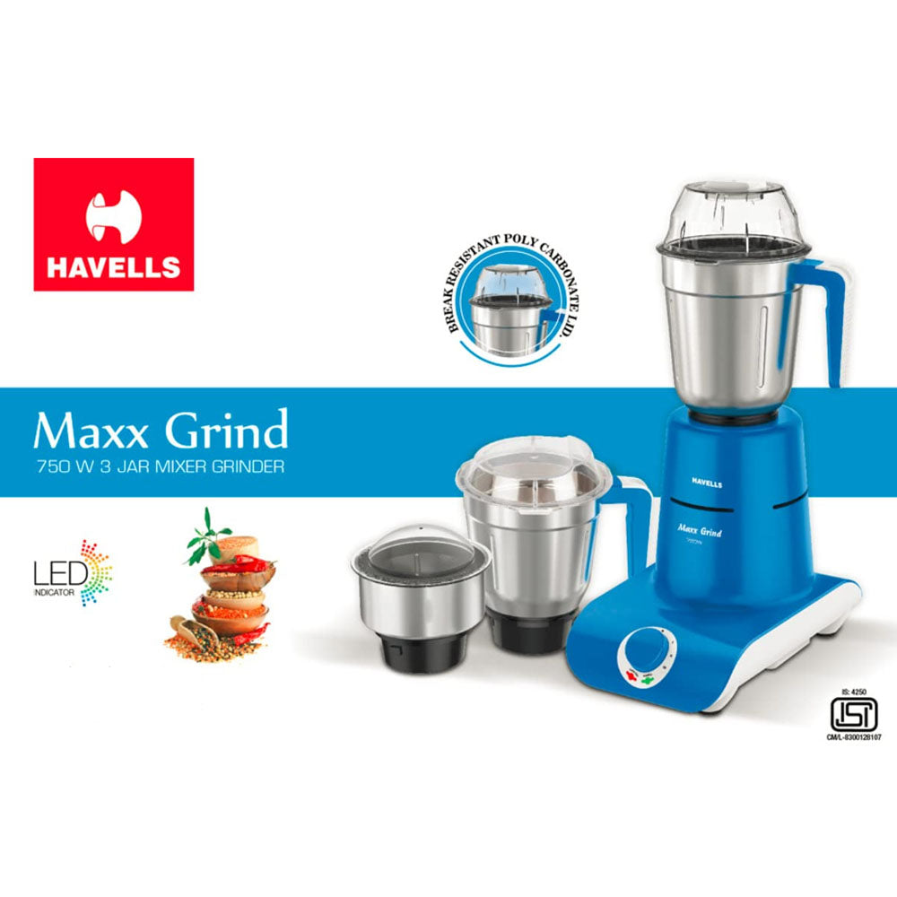 HAVELLS MAXX GRIND MIXER GRINDER 750W