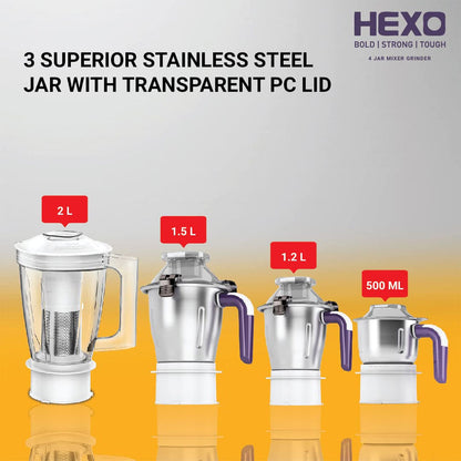 HAVELLS HEXO 1000W 4 JAR MIXER GRINDER