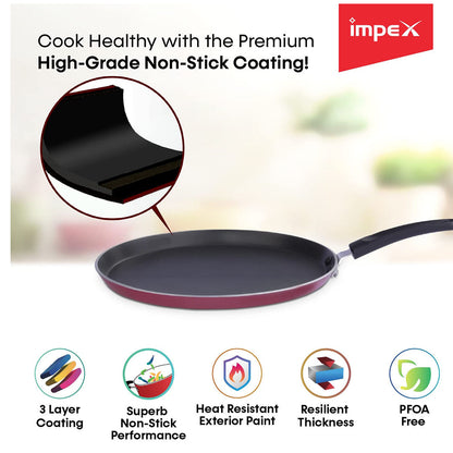 IMPEX ITP 2620 INDUCTION BASE NONSTICK TAWA PAN 26 CM