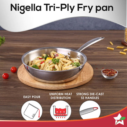 Wonderchef Nigella Tri-ply SS 20 cm Fry Pan 63153402