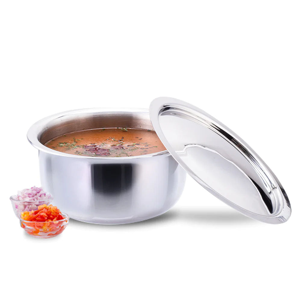 Wonderchef Nigella Tri-ply SS 14 cm Cooking Pot 63153406