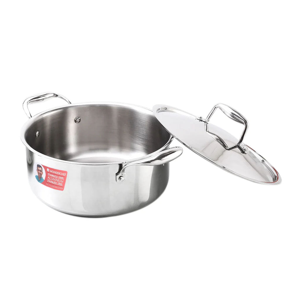 Wonderchef Nigella Tri-ply SS 24 cm Casserole 63153417