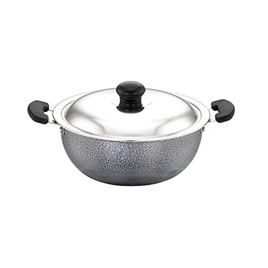 Sowbaghya Non Stick Deep Kadai With Stainlees Steel Lid 2 Ltr