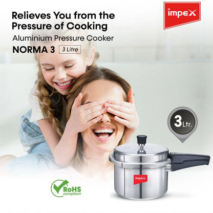 IMPEX NORMA 3 ALUMINIUM OUTER LID PRESSURE COOKER 3 LTR