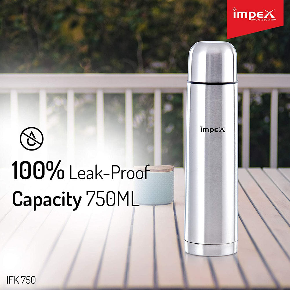 IMPEX IFK-750 STAINLESS STEEL BULLET VACUUM FLASK 750 ML