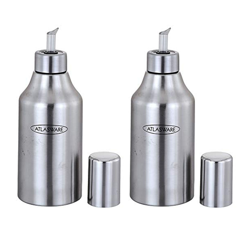 Atlasware Stainless Steel 500Ml Oil Drizzlers Set Of 2