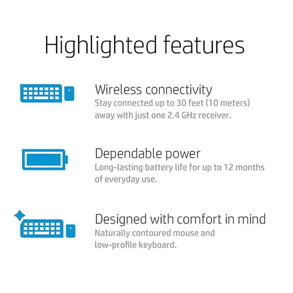 HP 200 Mouse  Wireless Keyboard Combo