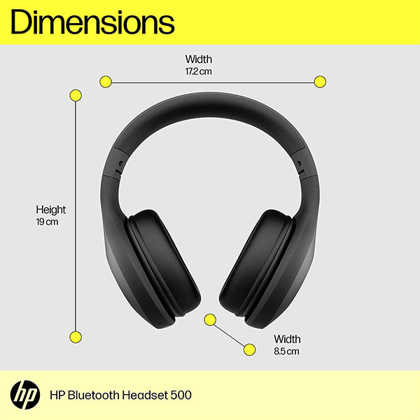 HP 500 Bluetooth Wireless Over Ear Headphone