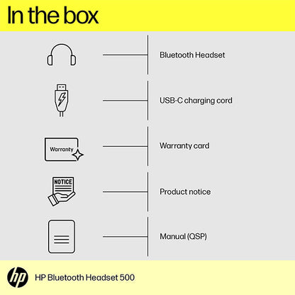 HP 500 Bluetooth Wireless Over Ear Headphone