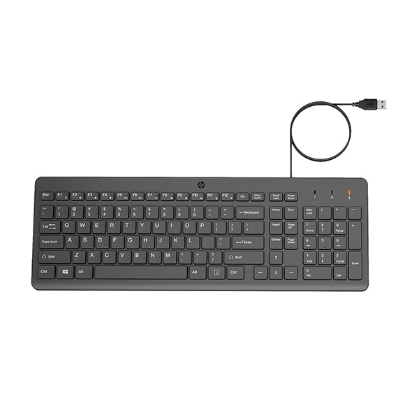 HP 664R5AA 150 Wired Keyboard With USB Connection and LED Indicator