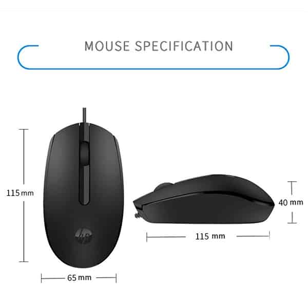 HP M10 Wired USB Mouse with 3 Buttons