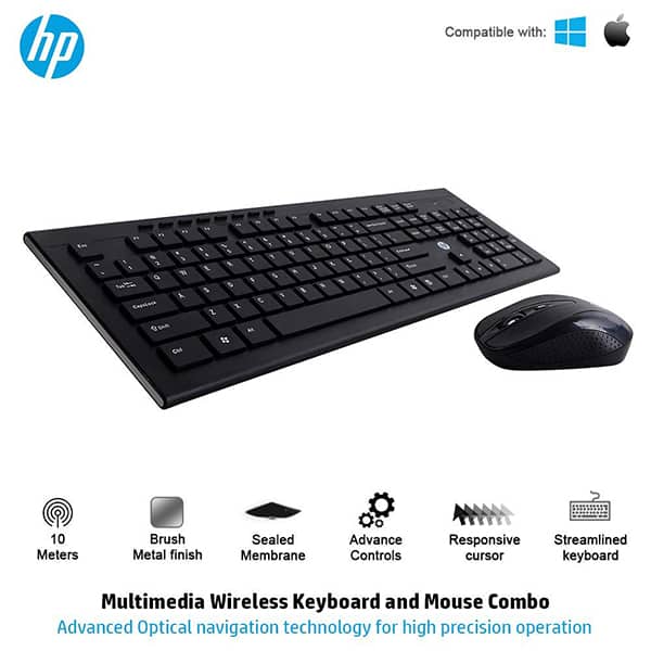 HP Multimedia Slim Wireless Keyboard amp Mouse Combo