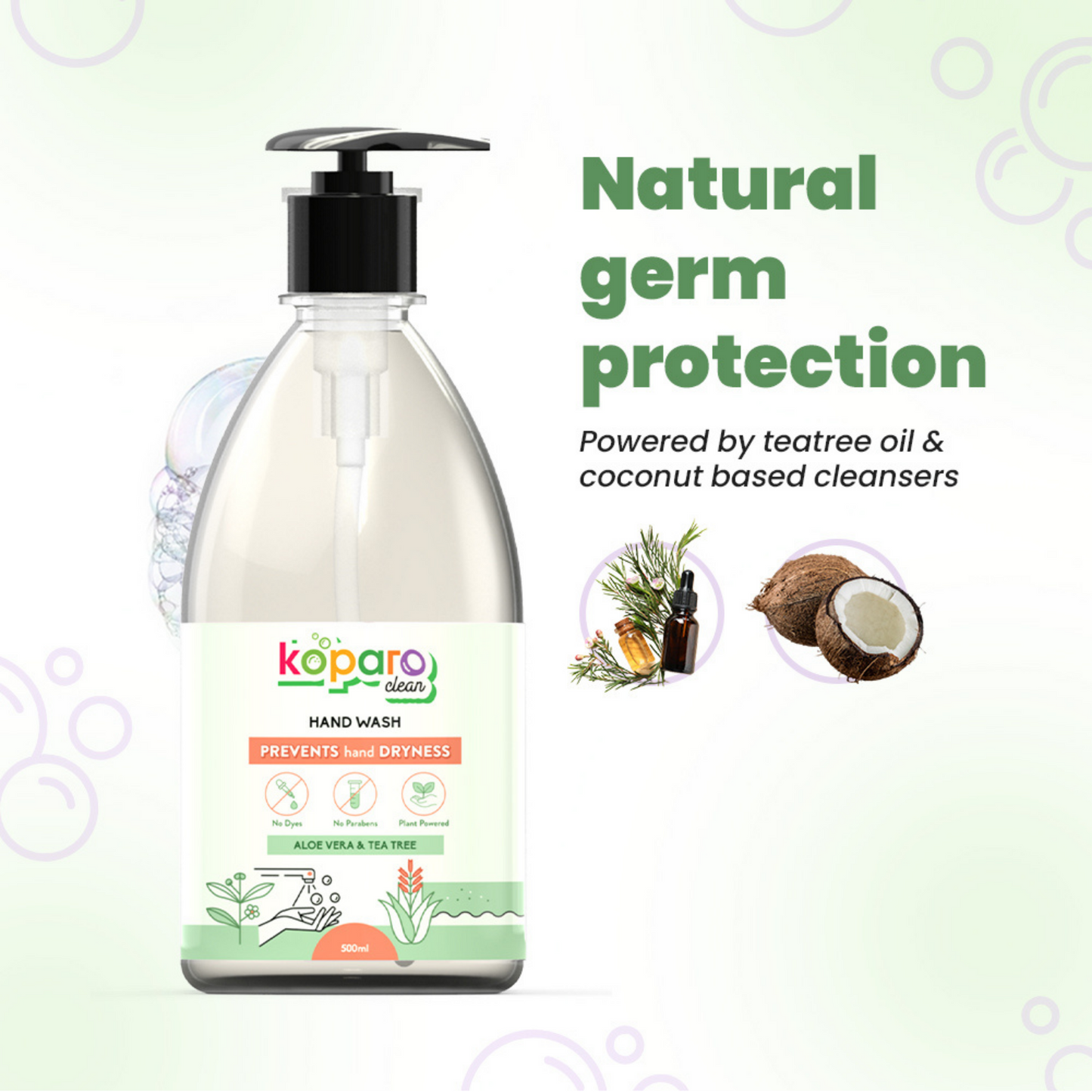 Combo  Natural Handwash  Lavender  Vetiver  Aloe  Green Tea  1000 ML