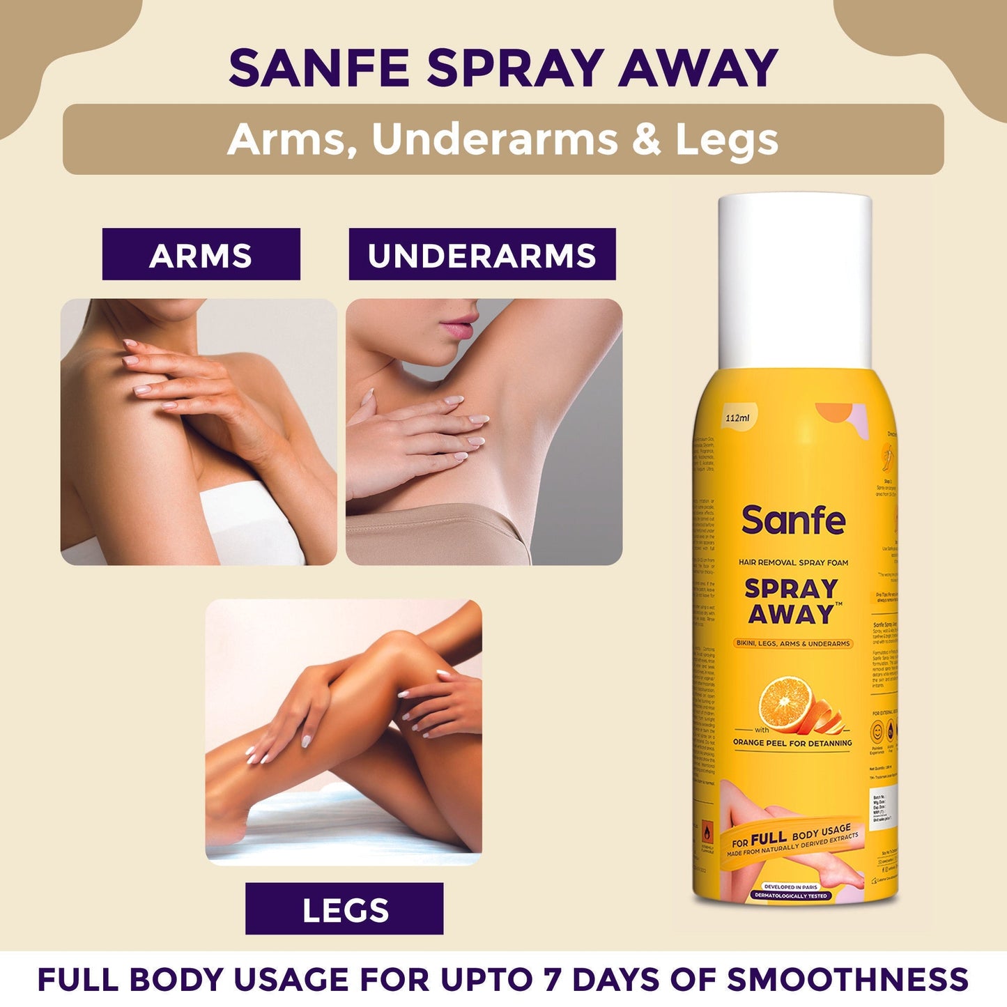 Spray Away Hair Removal Spray - 100ml - Pack of 2