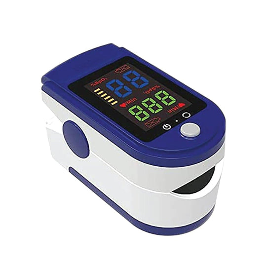Pulse Oximeter Fingertip Blood Oxygen Saturation Monitor Fingertip Blood Oxygen Meter Finger Oximeter Finger with Pulse SpO2 Monitor Finger for Oxygen Blue