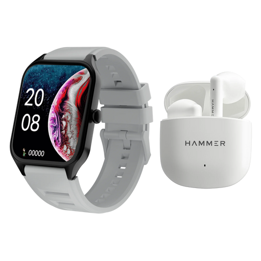 Hammer Stroke Bluetooth Calling Smartwatch  Hammer KO Pro TWS Combo