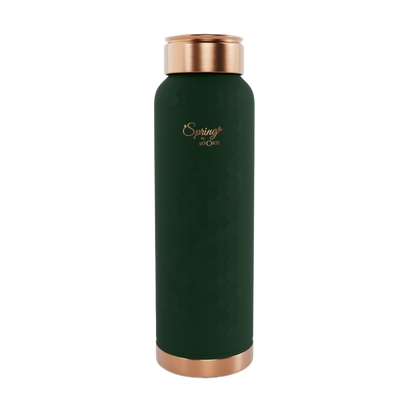 LAFORTE Copper Water Bottle Pure 1000 ml Sea Green