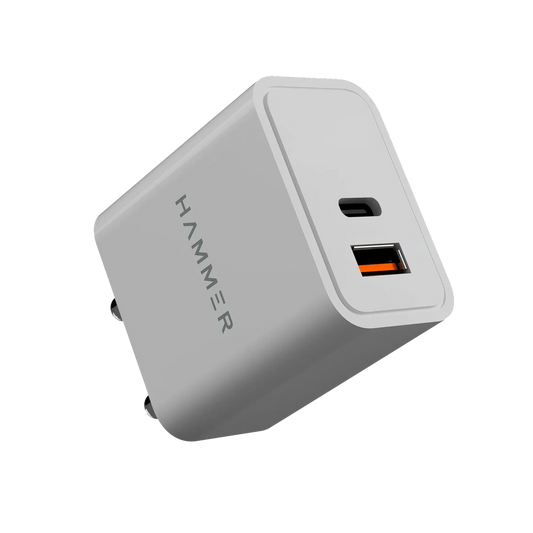 Hammer 20W Dual Port USB  Type C PD Fast Charger Adapter