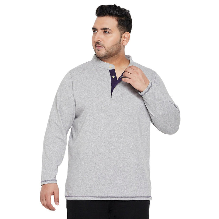 Men Plus Size Hemsworth Solid Henley Tshirt