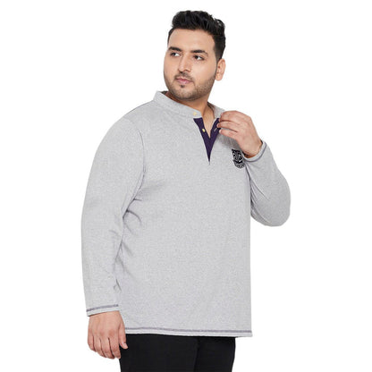 Men Plus Size Hemsworth Solid Henley Tshirt