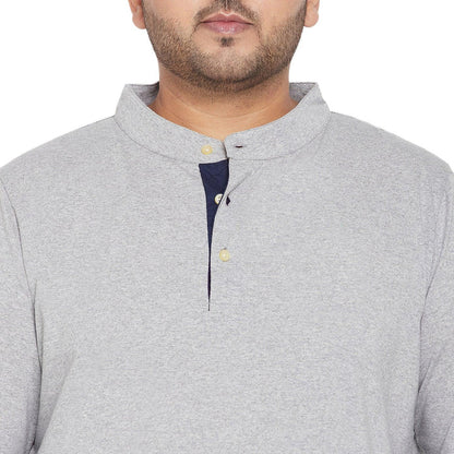 Men Plus Size Hemsworth Solid Henley Tshirt