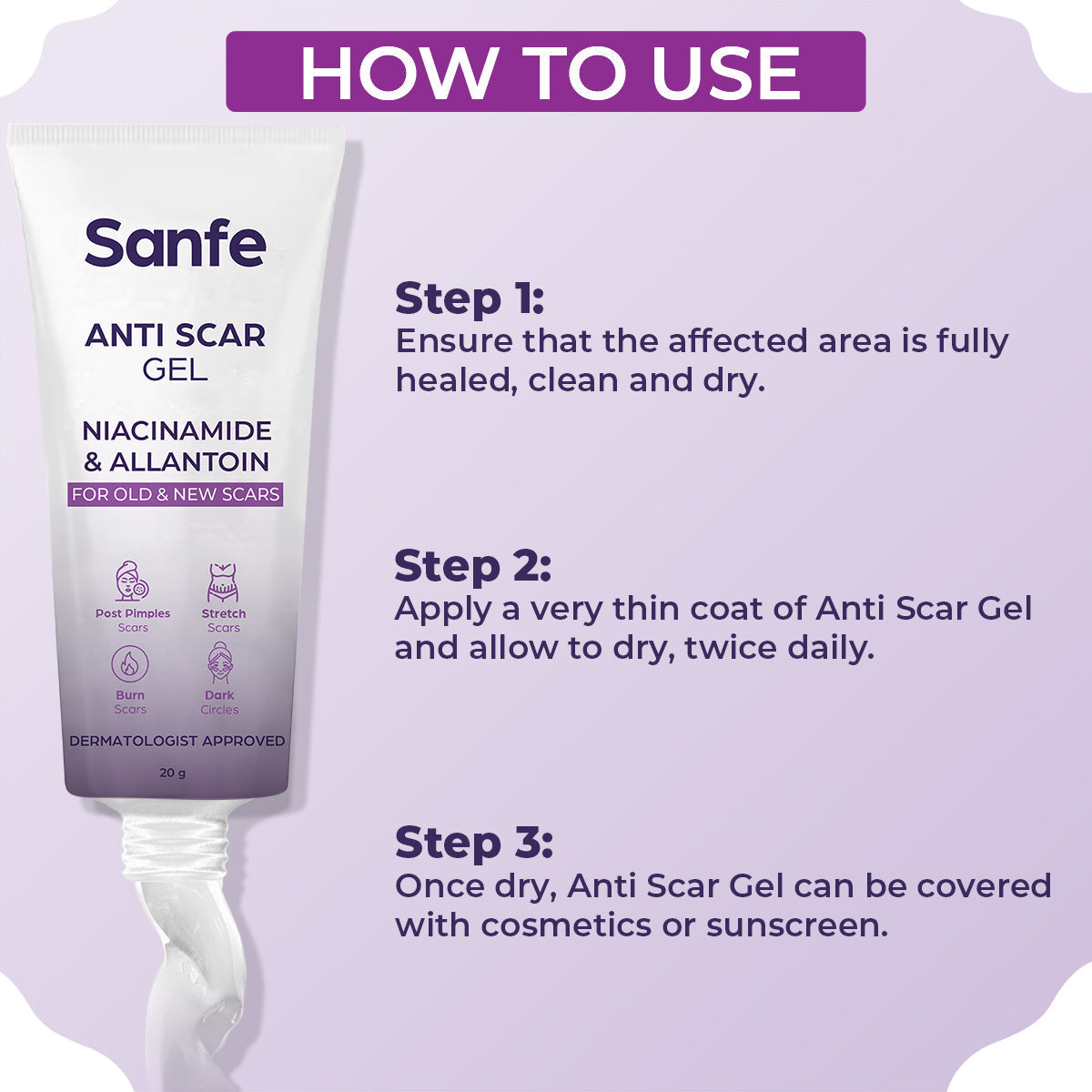 Sanfe Anti Scar Gel - 20g Pack of 2