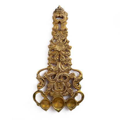 Designer Brass Trimukh Kapoor Aarti Spoon