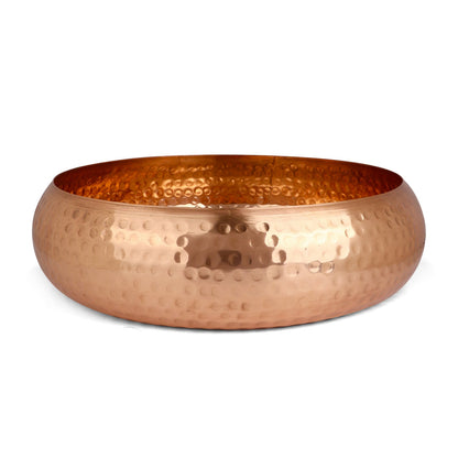 Exquisite Hammered Pattern Copper Urli For Decor