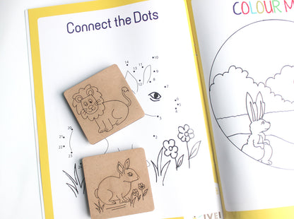 IVEI The Lion and the Clever Rabbit - Workbook and 2 DIY Magnets - 4 to 7 yrs