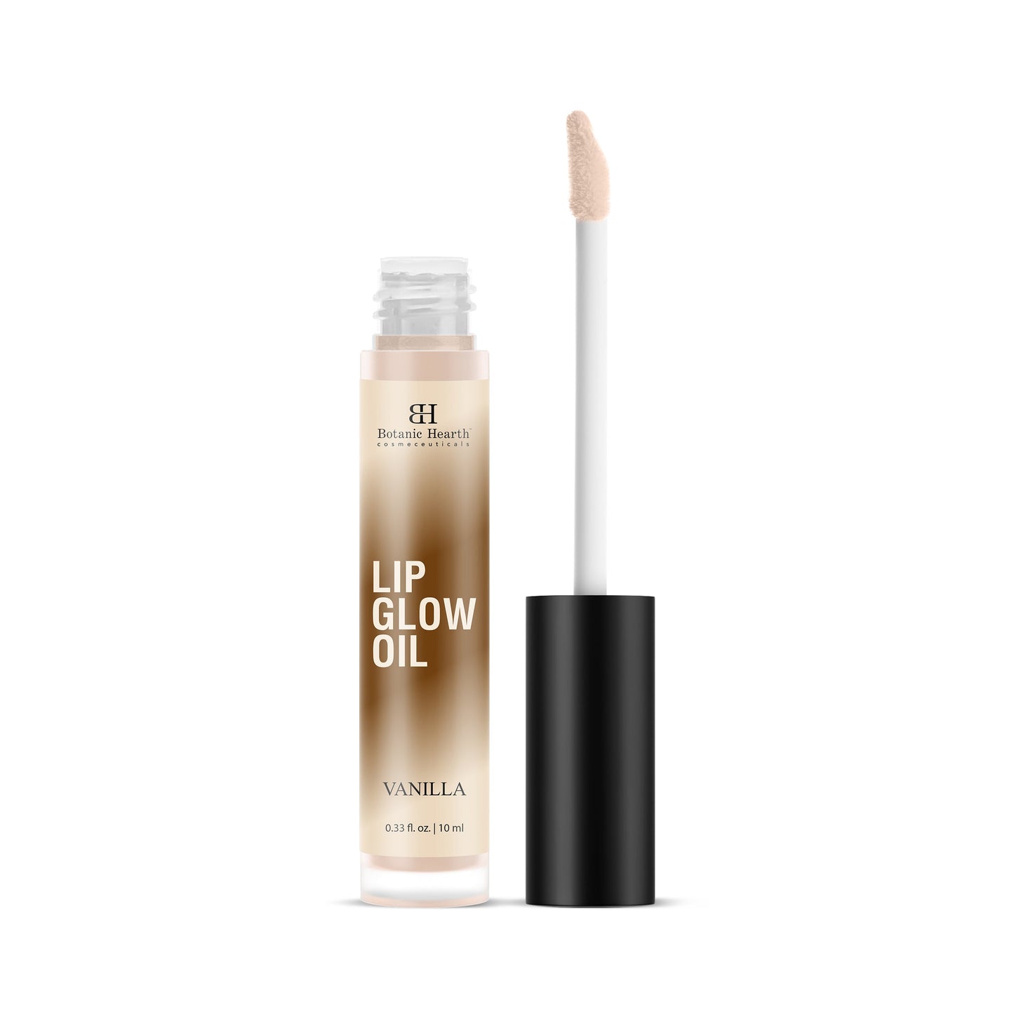 Botanic Hearth Lip Glow Oil, Vanilla, 10ml: Moisturizing, Hydrating, Non-Greasy, Transparent Gloss for Dry Lips.