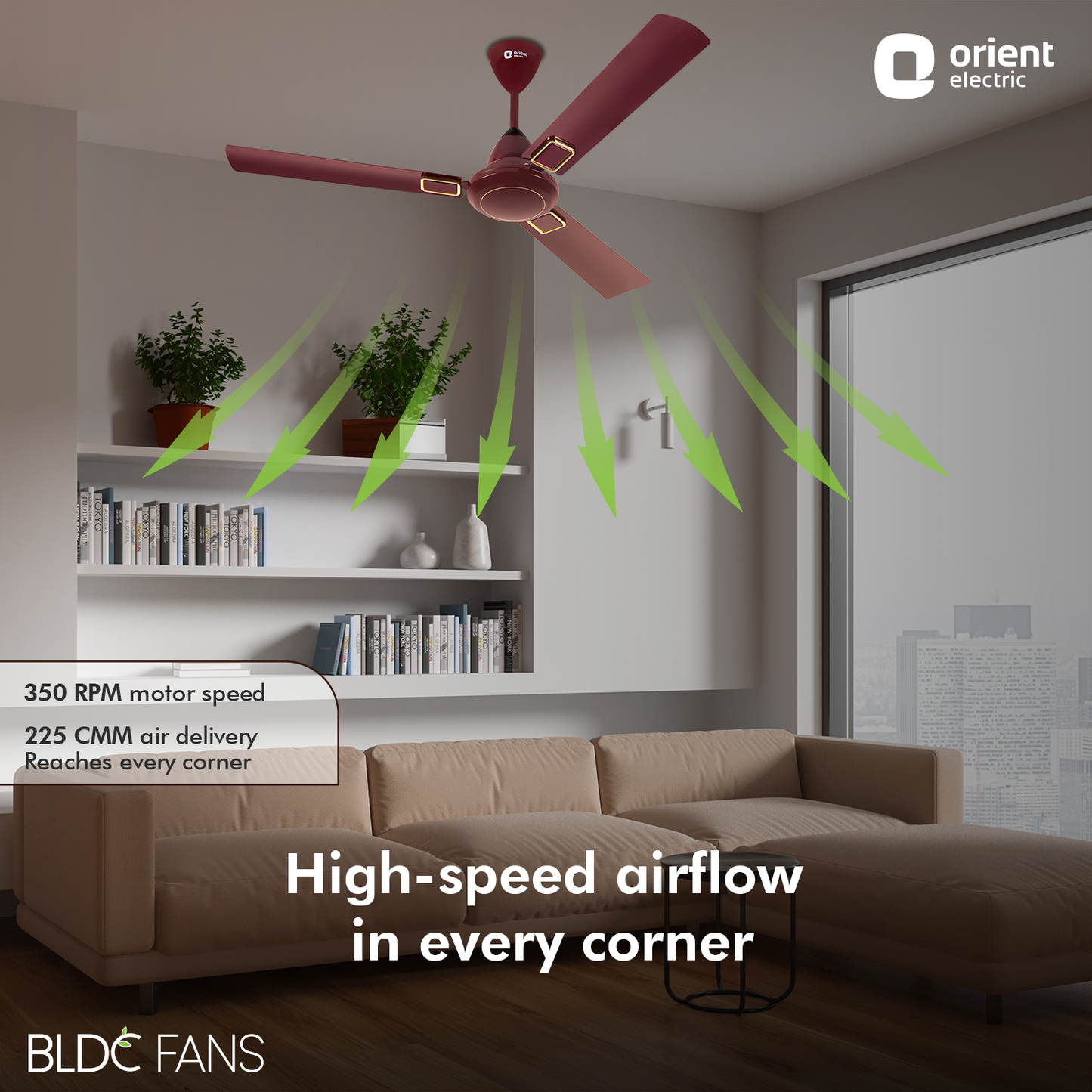 1200mm I-Falcon Deco BLDC Ceiling Fan With Remote