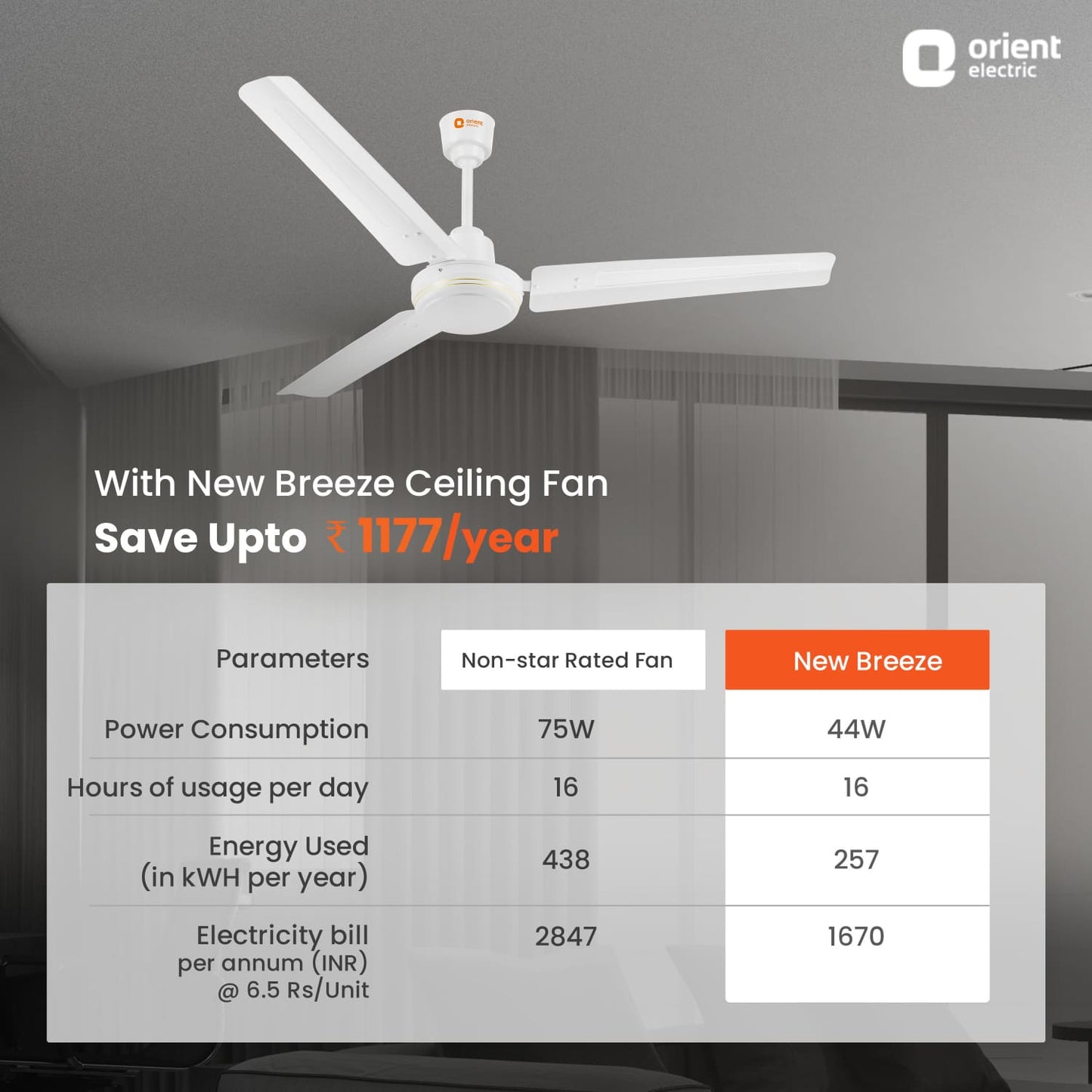 New Breeze Ceiling Fan