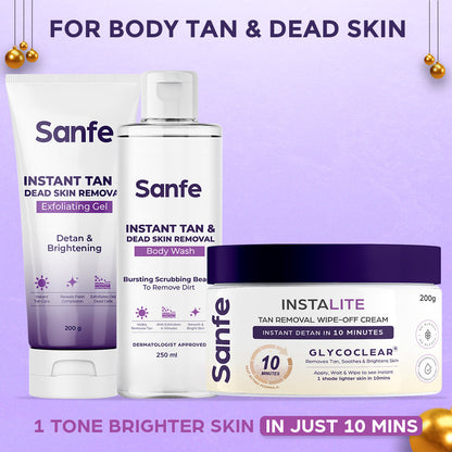 Instalite Wipe Off Detan Body Cream 100gm