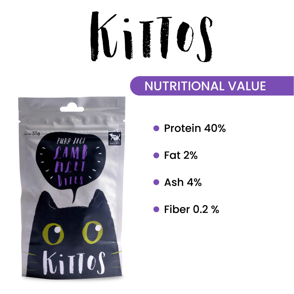 Kittos Purr fect Lamb Filet Bites Cat Treats