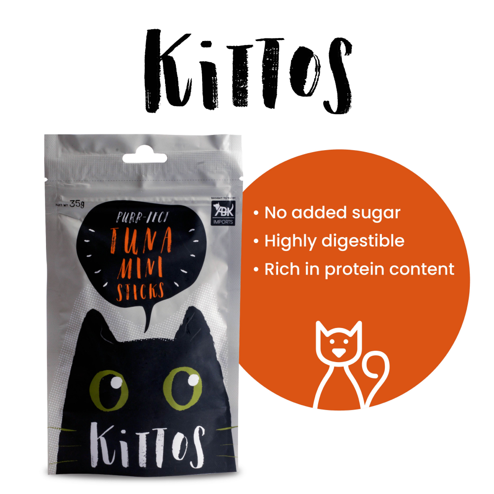 Kittos Purr fect Tuna Mini Sticks Cat Treats