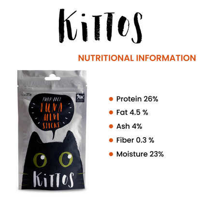 Kittos Purr fect Tuna Mini Sticks Cat Treats