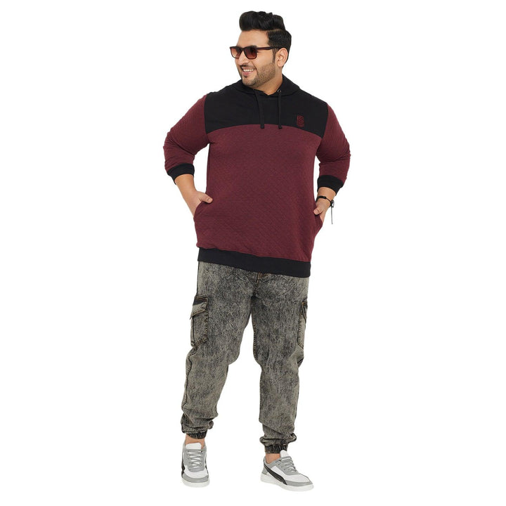 Men Plus Size Kimso Colorblock Sweatshirt