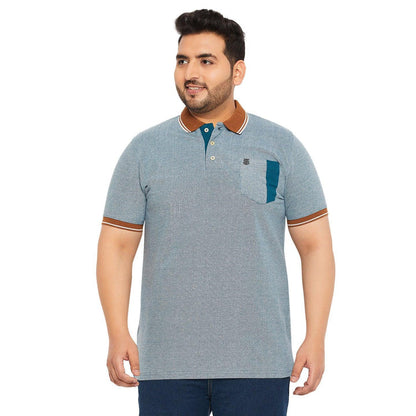 Men Plus Size Koriyo Solid Polo Tshirt