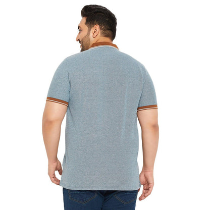 Men Plus Size Koriyo Solid Polo Tshirt