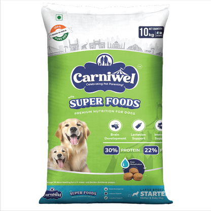 Carniwel Superfoods Veg Kibble Starter For Large Breed Mother  Baby Dog Dry Food