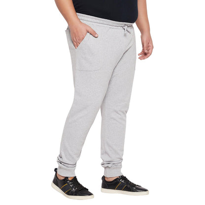 Men Plus Size Laid Solid Trackpant