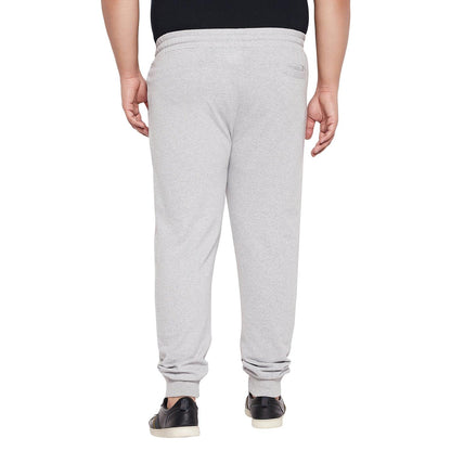 Men Plus Size Laid Solid Trackpant