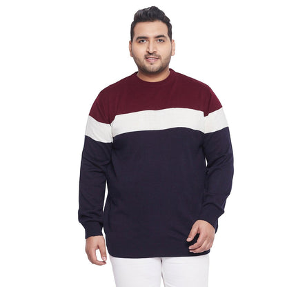 Men Plus Size Lance Colorblock Sweater